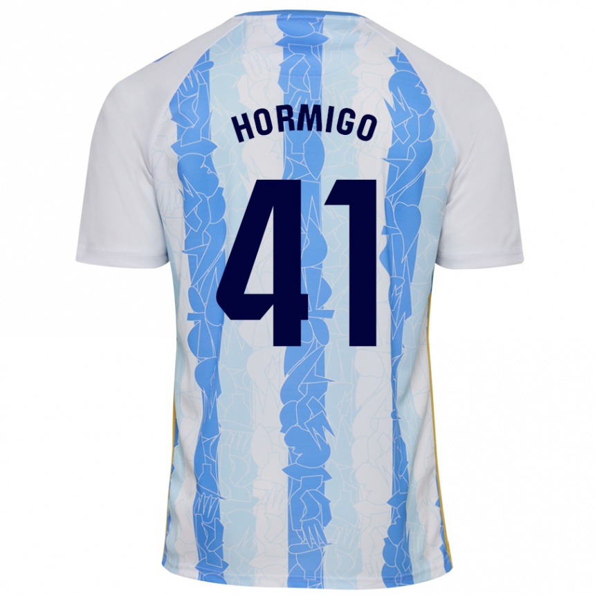 Enfant Football Maillot Cintia Hormigo #41 Blanc Bleu Tenues Domicile 2024/25 Canada