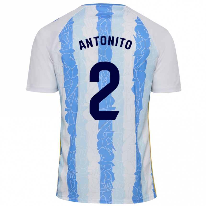 Enfant Football Maillot Antoñito #2 Blanc Bleu Tenues Domicile 2024/25 Canada