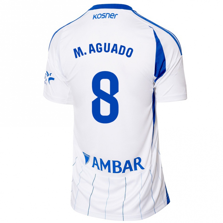 Enfant Football Maillot Marc Aguado #8 Rouge Blanc Tenues Domicile 2024/25 Canada