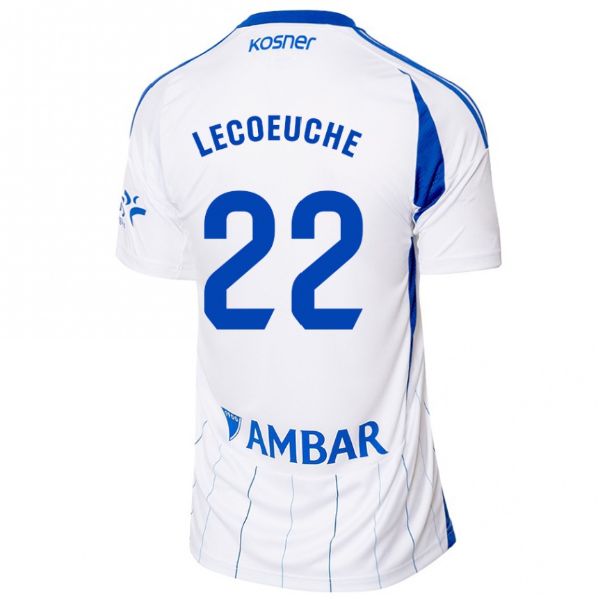 Enfant Football Maillot Quentin Lecoeuche #22 Rouge Blanc Tenues Domicile 2024/25 Canada