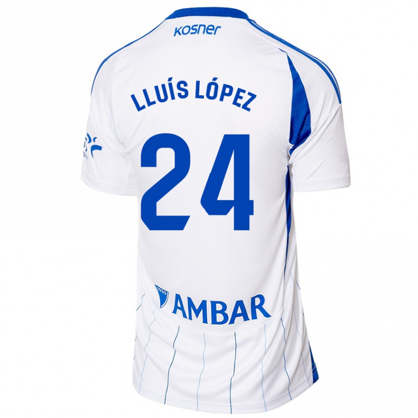 Enfant Football Maillot Lluís López #24 Rouge Blanc Tenues Domicile 2024/25 Canada