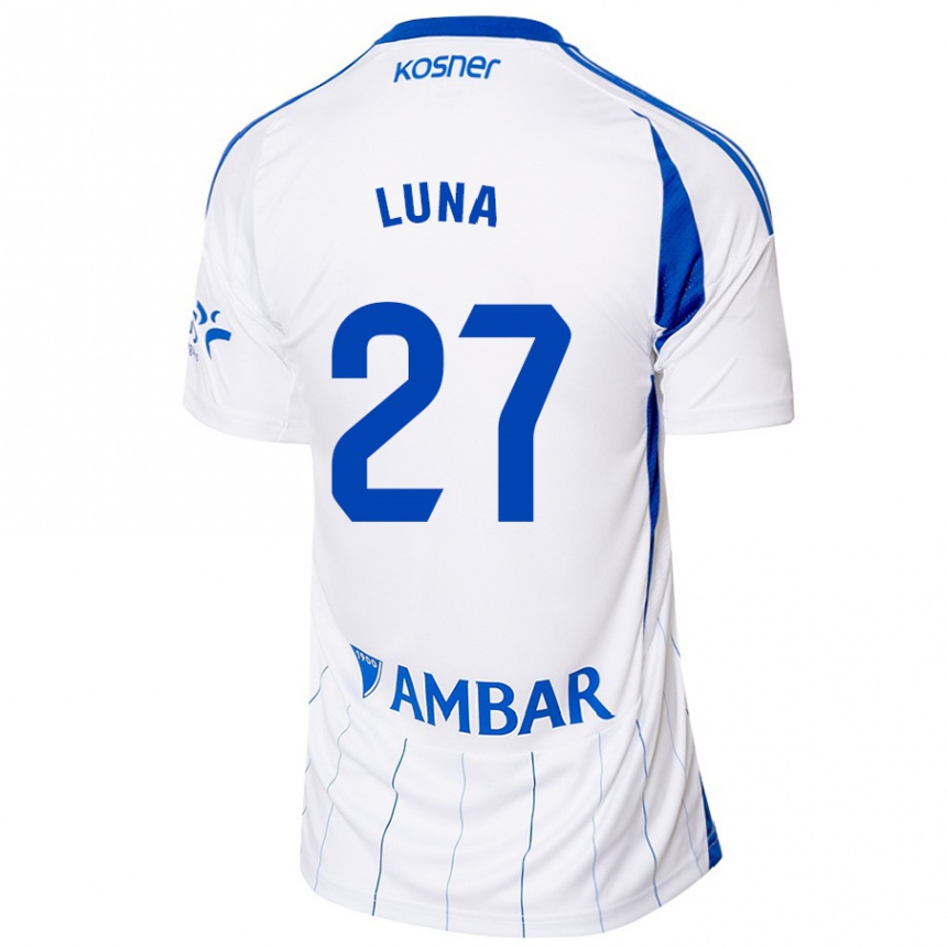 Enfant Football Maillot Marcos Luna #27 Rouge Blanc Tenues Domicile 2024/25 Canada