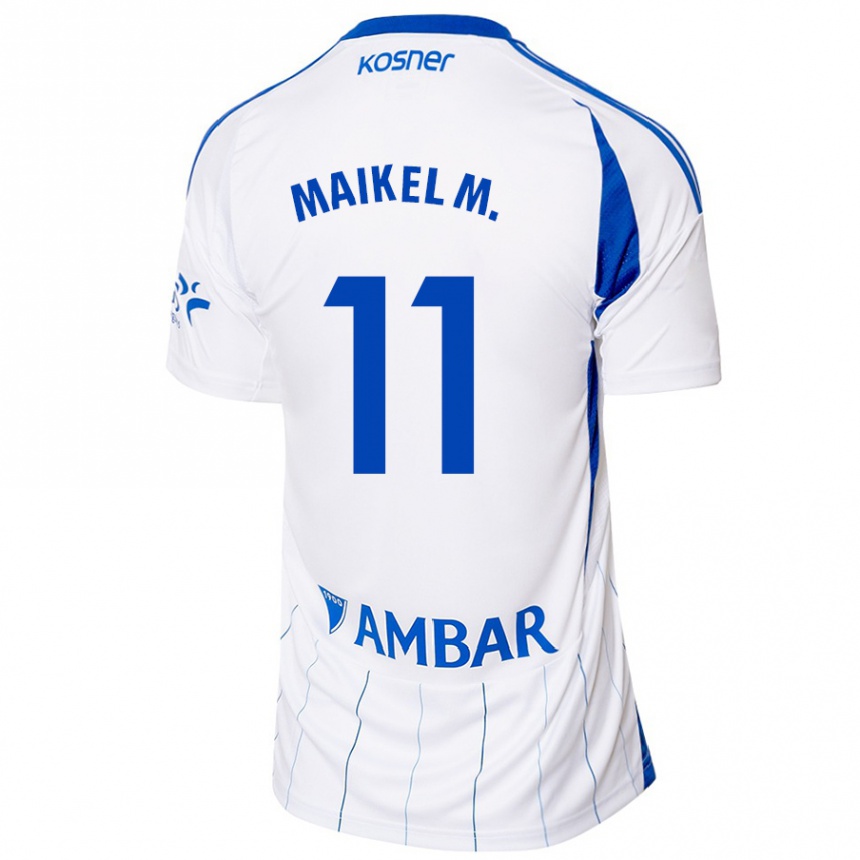 Enfant Football Maillot Maikel Mesa #11 Rouge Blanc Tenues Domicile 2024/25 Canada