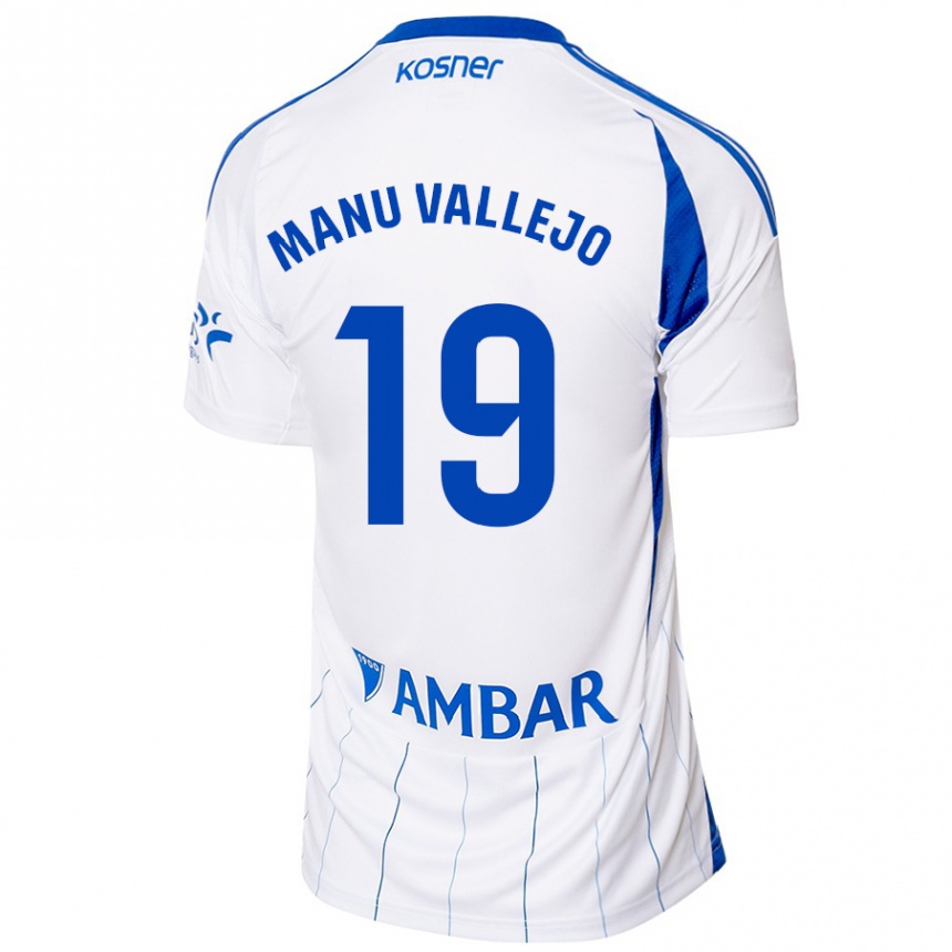 Enfant Football Maillot Manu Vallejo #19 Rouge Blanc Tenues Domicile 2024/25 Canada