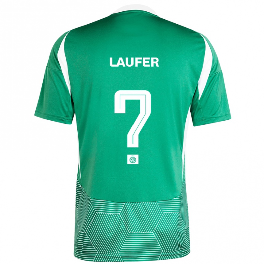 Kids Football Ronny Laufer #0 Green White Home Jersey 2024/25 T-Shirt Canada