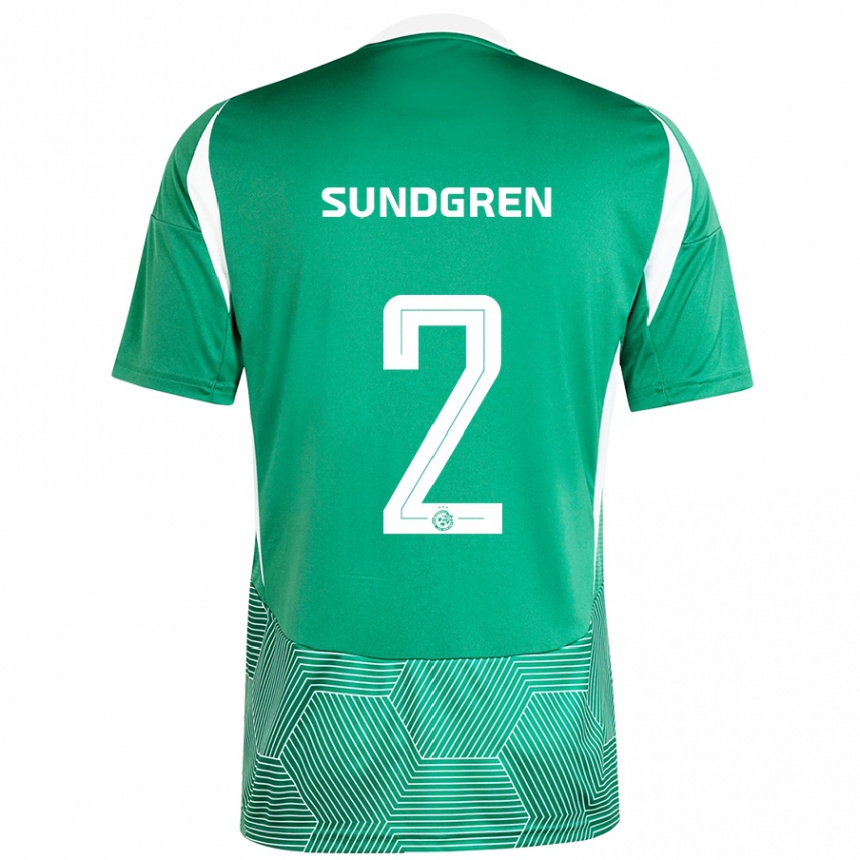 Enfant Football Maillot Daniel Sundgren #2 Vert Blanc Tenues Domicile 2024/25 Canada