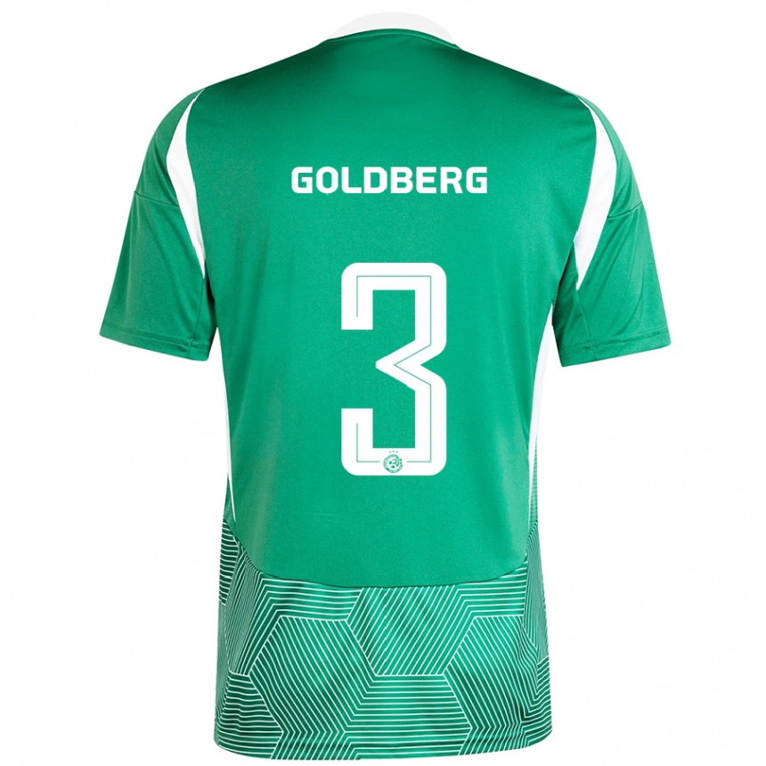 Enfant Football Maillot Shon Goldberg #3 Vert Blanc Tenues Domicile 2024/25 Canada