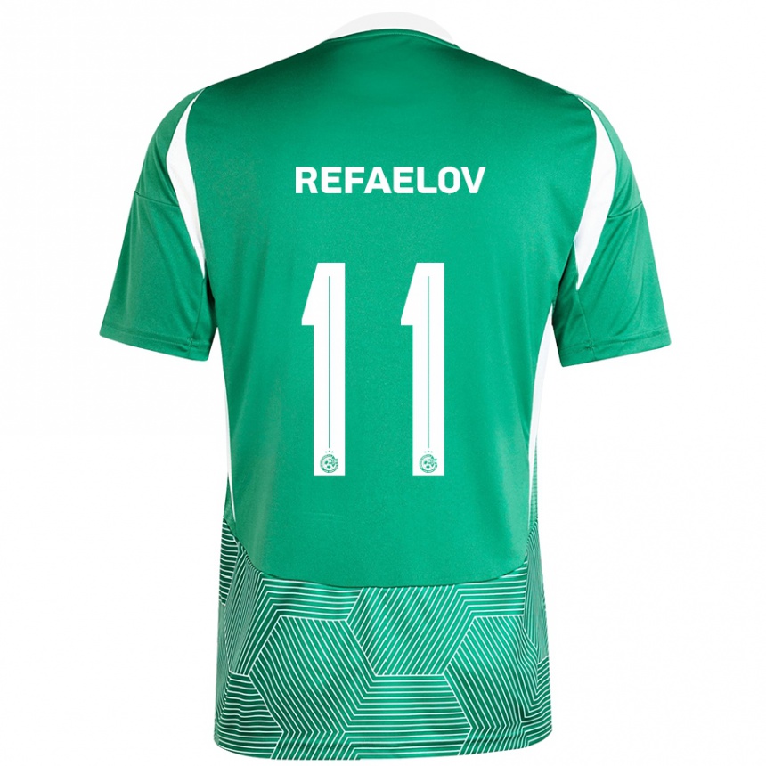 Enfant Football Maillot Lior Refaelov #11 Vert Blanc Tenues Domicile 2024/25 Canada