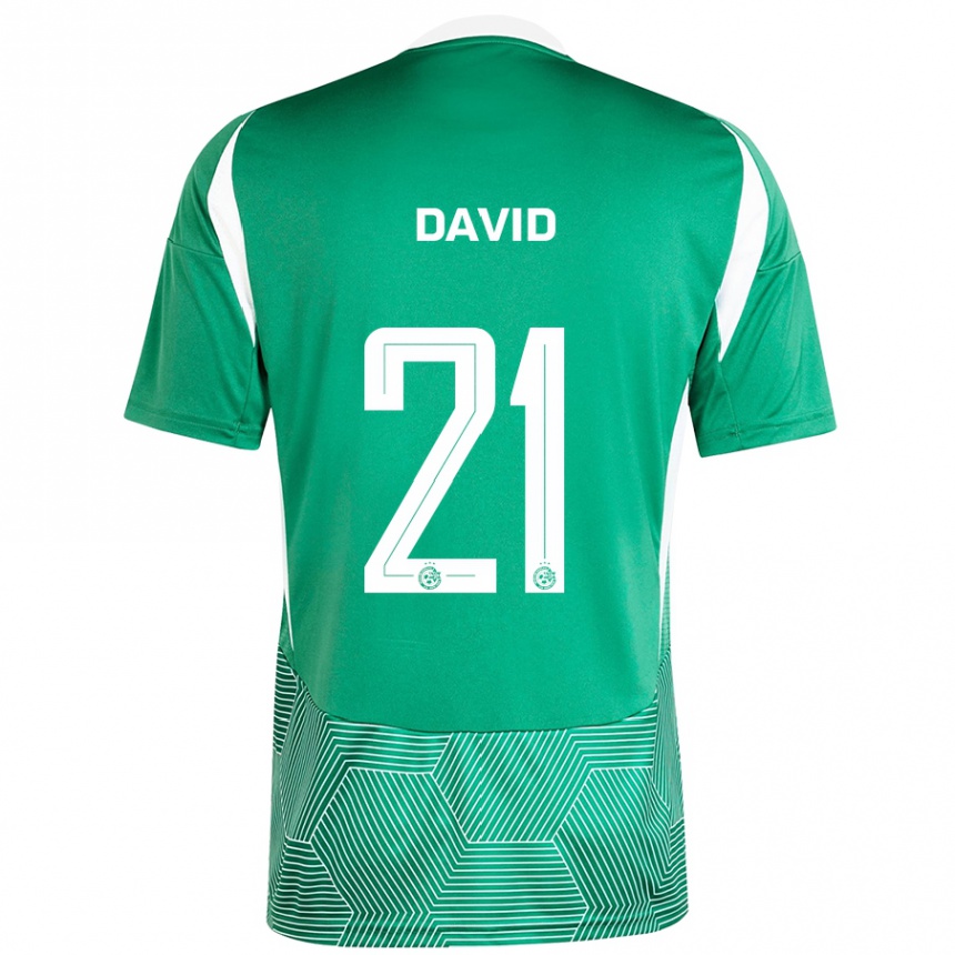 Enfant Football Maillot Dean David #21 Vert Blanc Tenues Domicile 2024/25 Canada