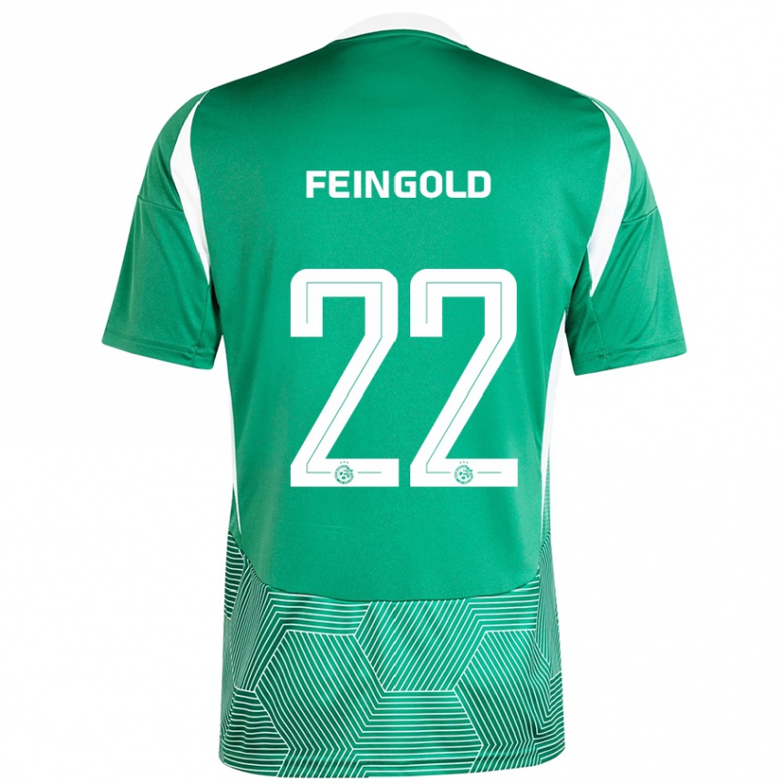 Enfant Football Maillot Ilay Feingold #22 Vert Blanc Tenues Domicile 2024/25 Canada