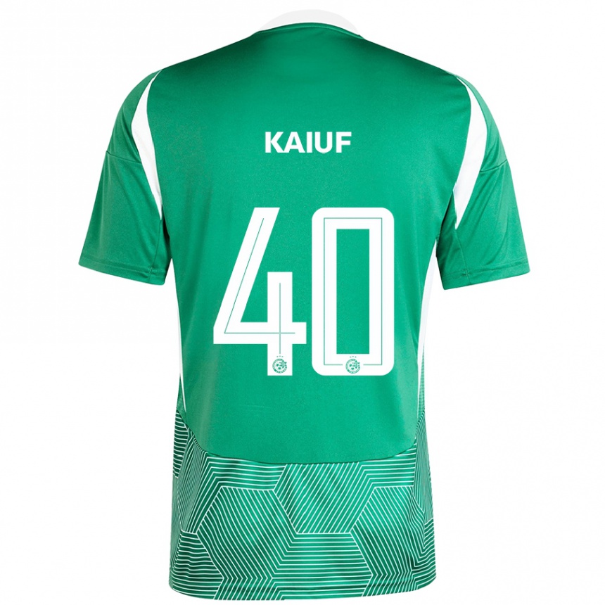 Enfant Football Maillot Sharif Kaiuf #40 Vert Blanc Tenues Domicile 2024/25 Canada