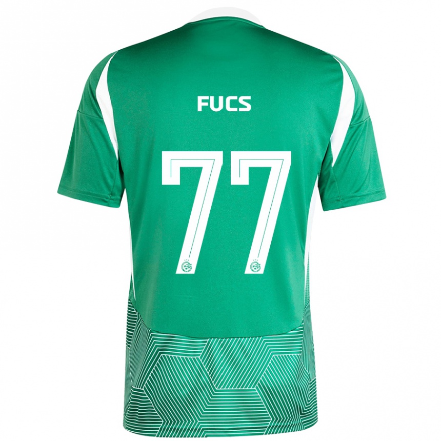 Enfant Football Maillot Roee Fucs #77 Vert Blanc Tenues Domicile 2024/25 Canada