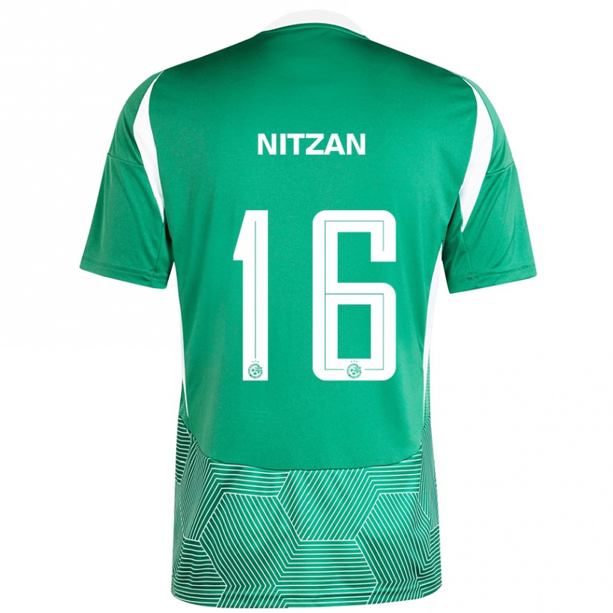 Enfant Football Maillot Itamar Nitzan #16 Vert Blanc Tenues Domicile 2024/25 Canada