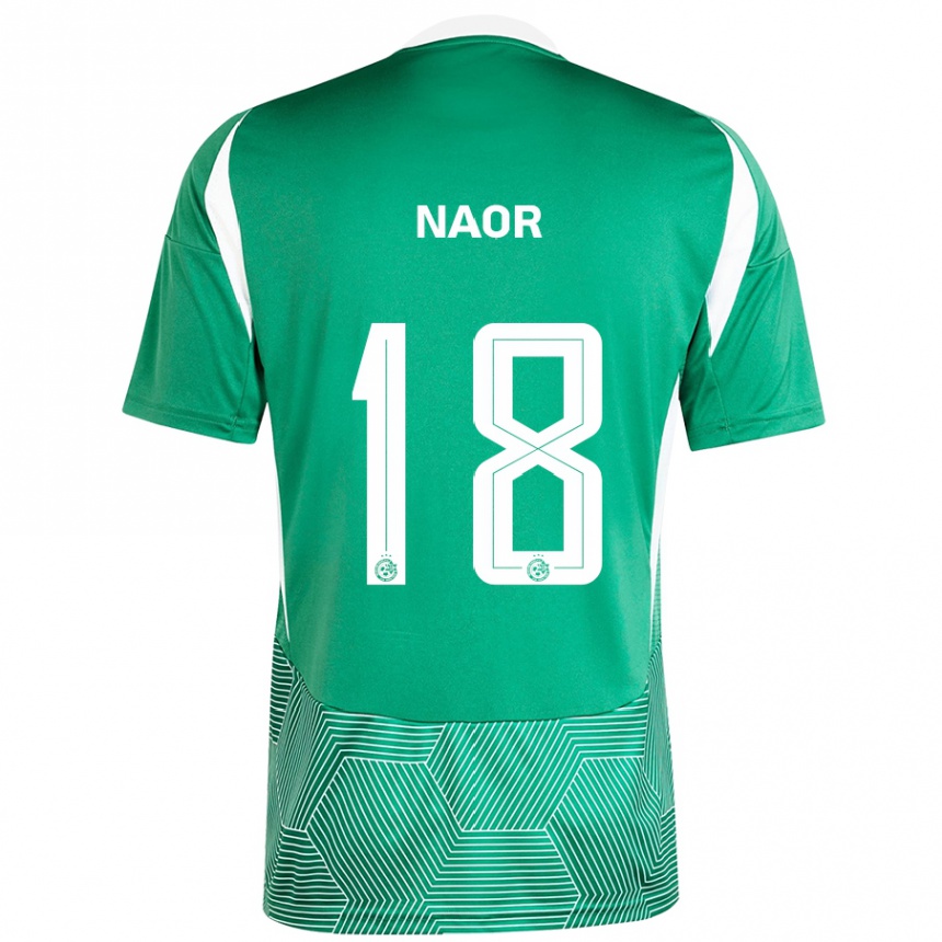 Enfant Football Maillot Goni Naor #18 Vert Blanc Tenues Domicile 2024/25 Canada