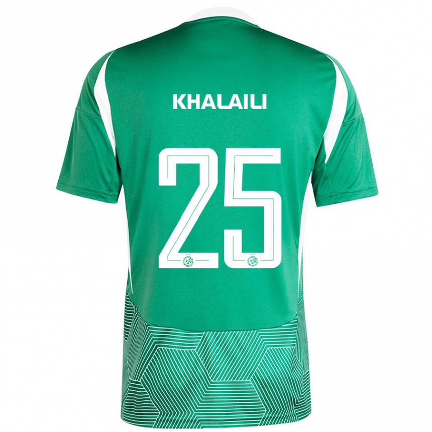 Enfant Football Maillot Anan Khalaili #25 Vert Blanc Tenues Domicile 2024/25 Canada