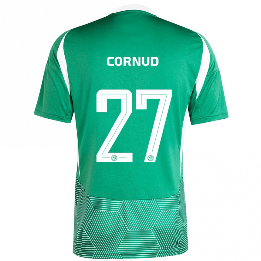 Enfant Football Maillot Pierre Cornud #27 Vert Blanc Tenues Domicile 2024/25 Canada