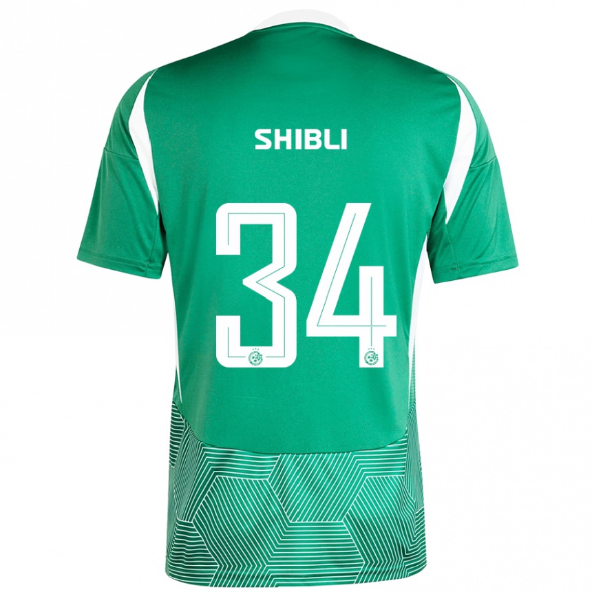 Enfant Football Maillot Hamza Shibli #34 Vert Blanc Tenues Domicile 2024/25 Canada