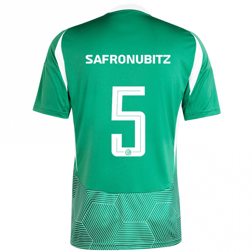 Enfant Football Maillot Dan Safronubitz #5 Vert Blanc Tenues Domicile 2024/25 Canada