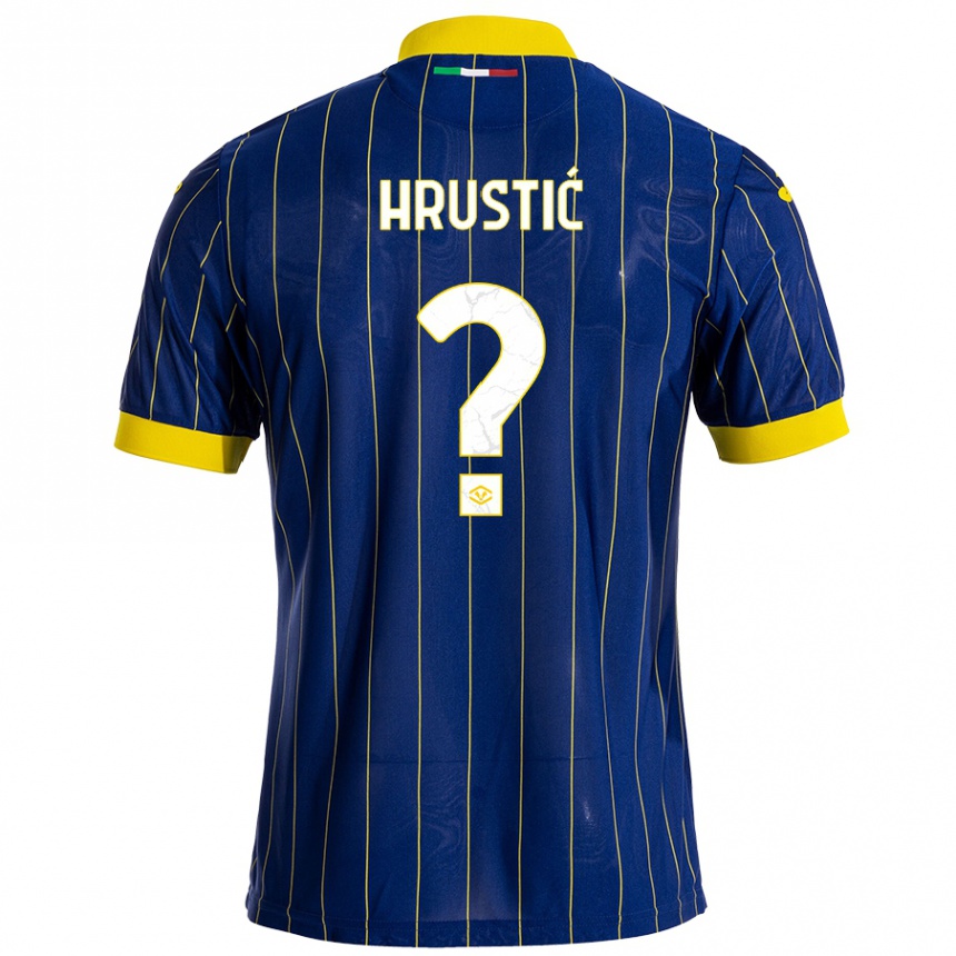 Enfant Football Maillot Ajdin Hrustić #0 Bleu Jaune Tenues Domicile 2024/25 Canada