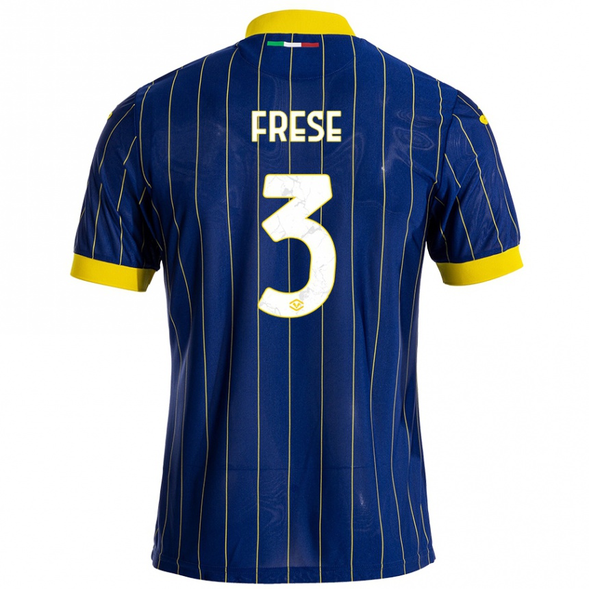 Kids Football Martin Frese #3 Blue Yellow Home Jersey 2024/25 T-Shirt Canada