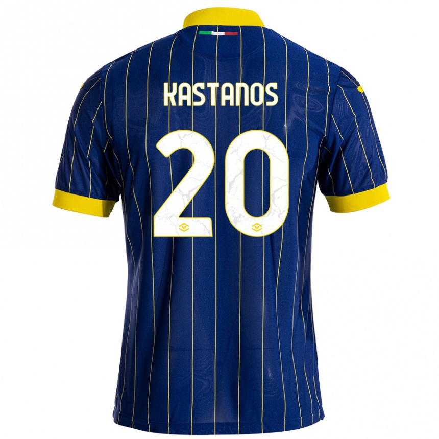 Enfant Football Maillot Grigoris Kastanos #20 Bleu Jaune Tenues Domicile 2024/25 Canada