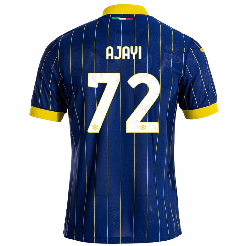 Kids Football Junior Ajayi #72 Blue Yellow Home Jersey 2024/25 T-Shirt Canada