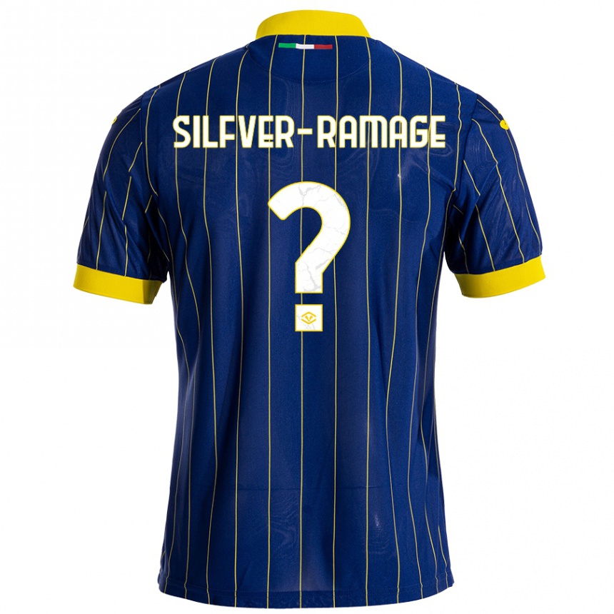 Kids Football William Silfver-Ramage #0 Blue Yellow Home Jersey 2024/25 T-Shirt Canada