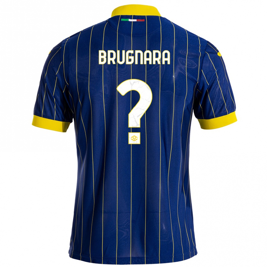 Enfant Football Maillot Erik Brugnara #0 Bleu Jaune Tenues Domicile 2024/25 Canada