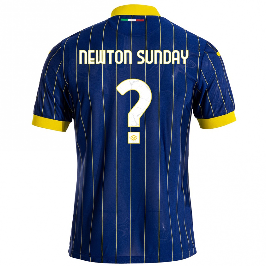 Kids Football Eloghosa Newton Sunday #0 Blue Yellow Home Jersey 2024/25 T-Shirt Canada