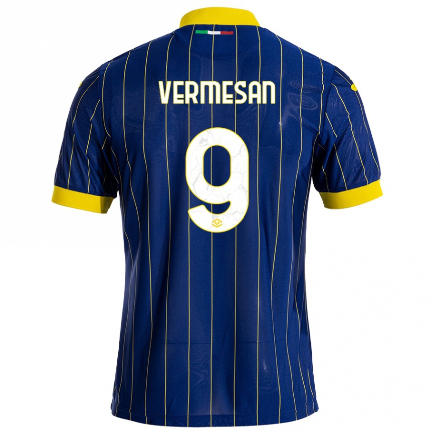 Kids Football Ioan Vermesan #9 Blue Yellow Home Jersey 2024/25 T-Shirt Canada