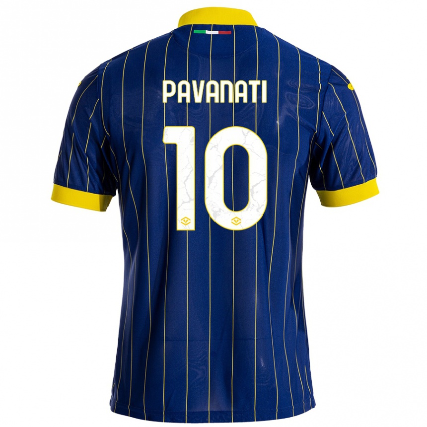 Enfant Football Maillot Alessandro Pavanati #10 Bleu Jaune Tenues Domicile 2024/25 Canada