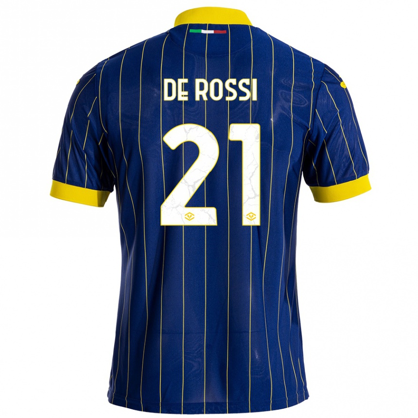 Enfant Football Maillot Michele De Rossi #21 Bleu Jaune Tenues Domicile 2024/25 Canada