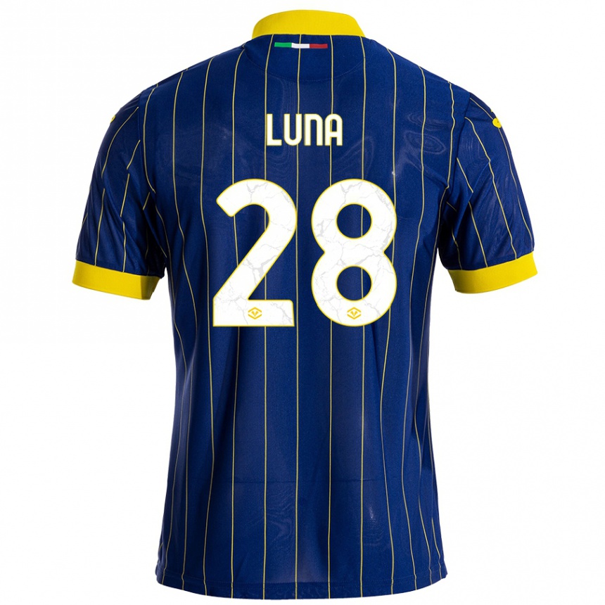 Kids Football Agustín Luna #28 Blue Yellow Home Jersey 2024/25 T-Shirt Canada