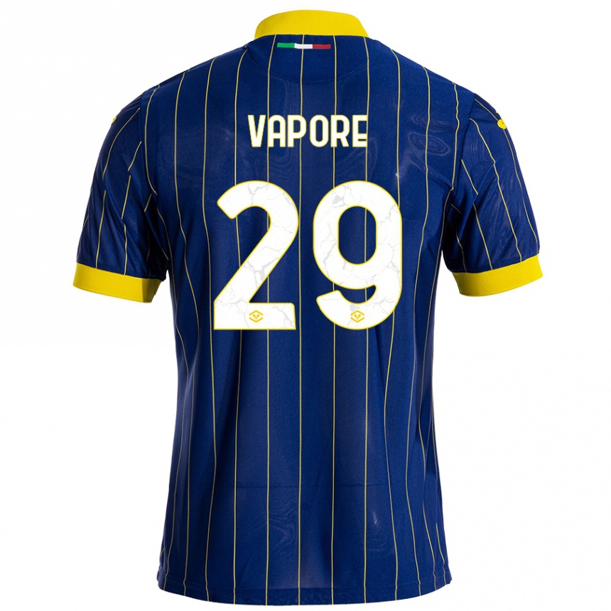 Enfant Football Maillot Angelo Vapore #29 Bleu Jaune Tenues Domicile 2024/25 Canada