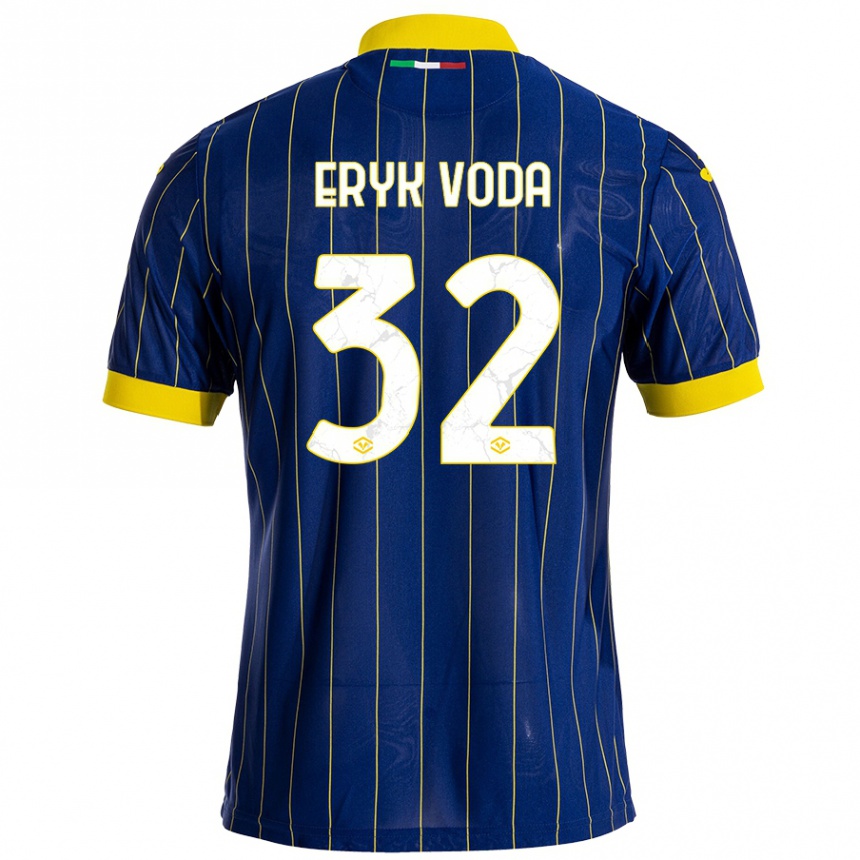 Kids Football Andrei Eryk Voda #32 Blue Yellow Home Jersey 2024/25 T-Shirt Canada