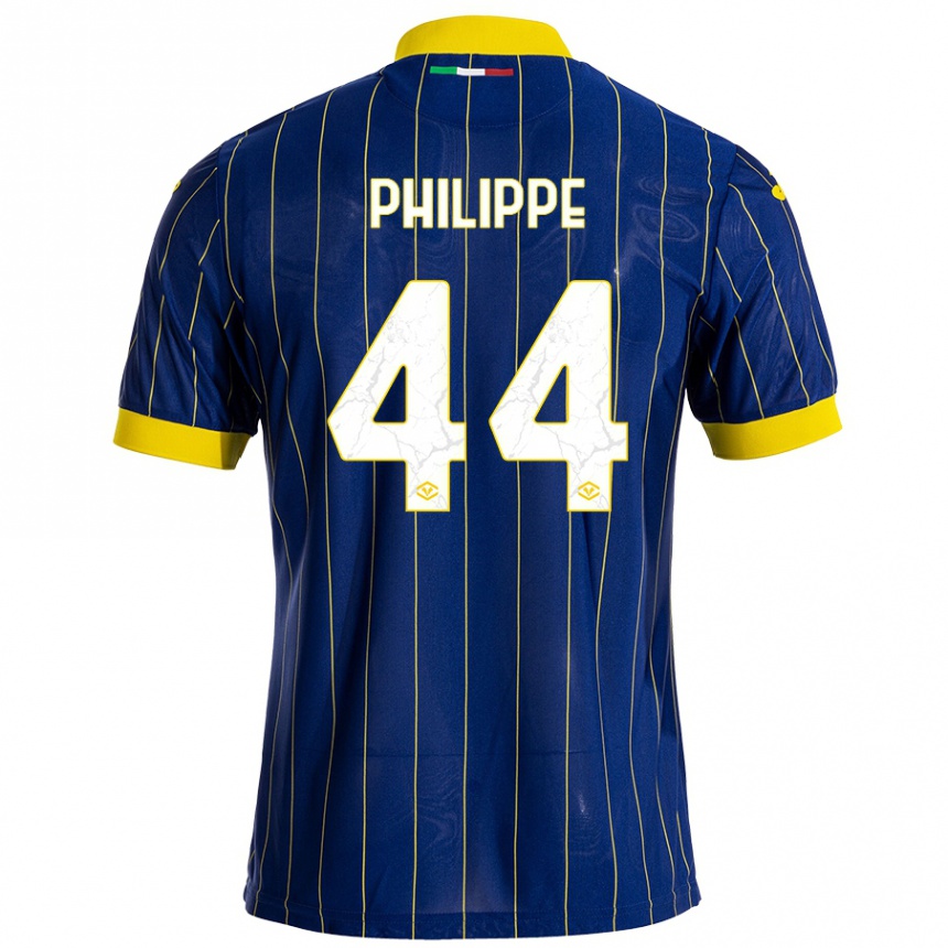 Enfant Football Maillot Mathis Philippe #44 Bleu Jaune Tenues Domicile 2024/25 Canada