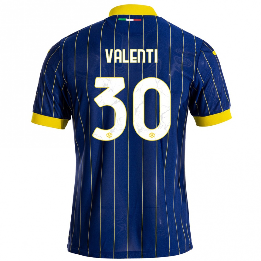 Enfant Football Maillot Francesco Valenti #30 Bleu Jaune Tenues Domicile 2024/25 Canada