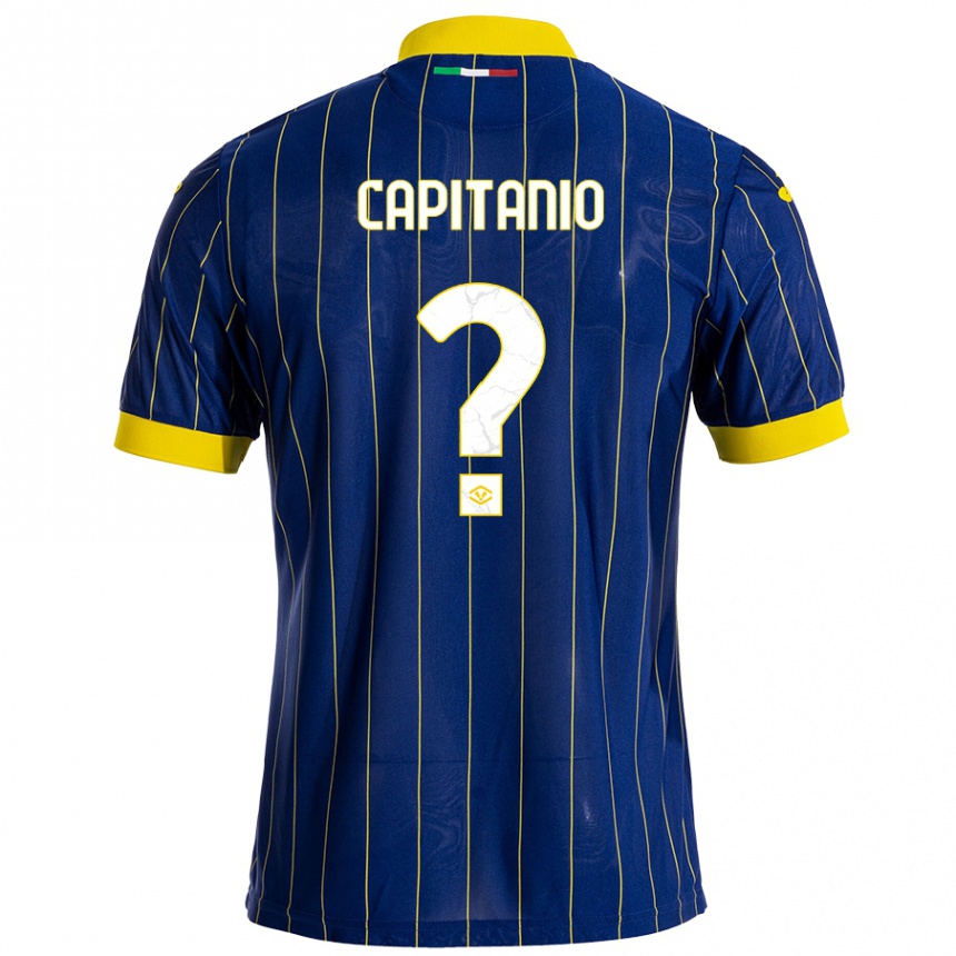 Enfant Football Maillot Alex Capitanio #0 Bleu Jaune Tenues Domicile 2024/25 Canada