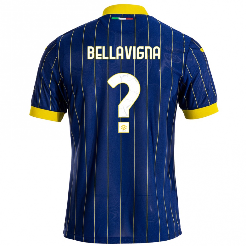 Enfant Football Maillot Marco Bellavigna #0 Bleu Jaune Tenues Domicile 2024/25 Canada