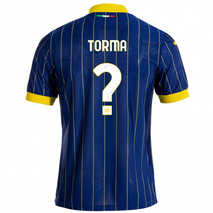 Kids Football Salvatore Torma #0 Blue Yellow Home Jersey 2024/25 T-Shirt Canada