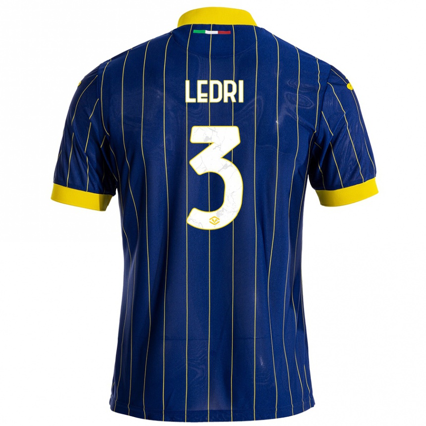 Kids Football Michela Ledri #3 Blue Yellow Home Jersey 2024/25 T-Shirt Canada