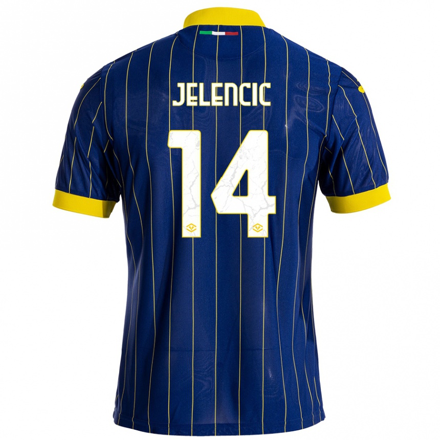 Enfant Football Maillot Ana Jelencic #14 Bleu Jaune Tenues Domicile 2024/25 Canada