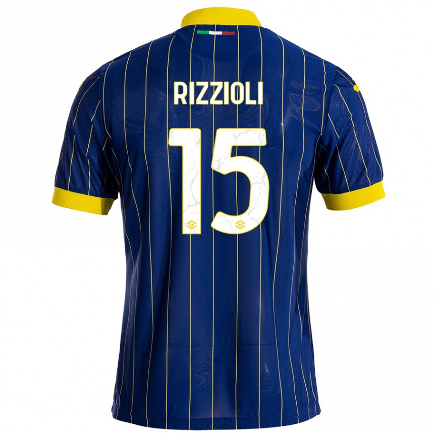 Enfant Football Maillot Gaia Rizzioli #15 Bleu Jaune Tenues Domicile 2024/25 Canada