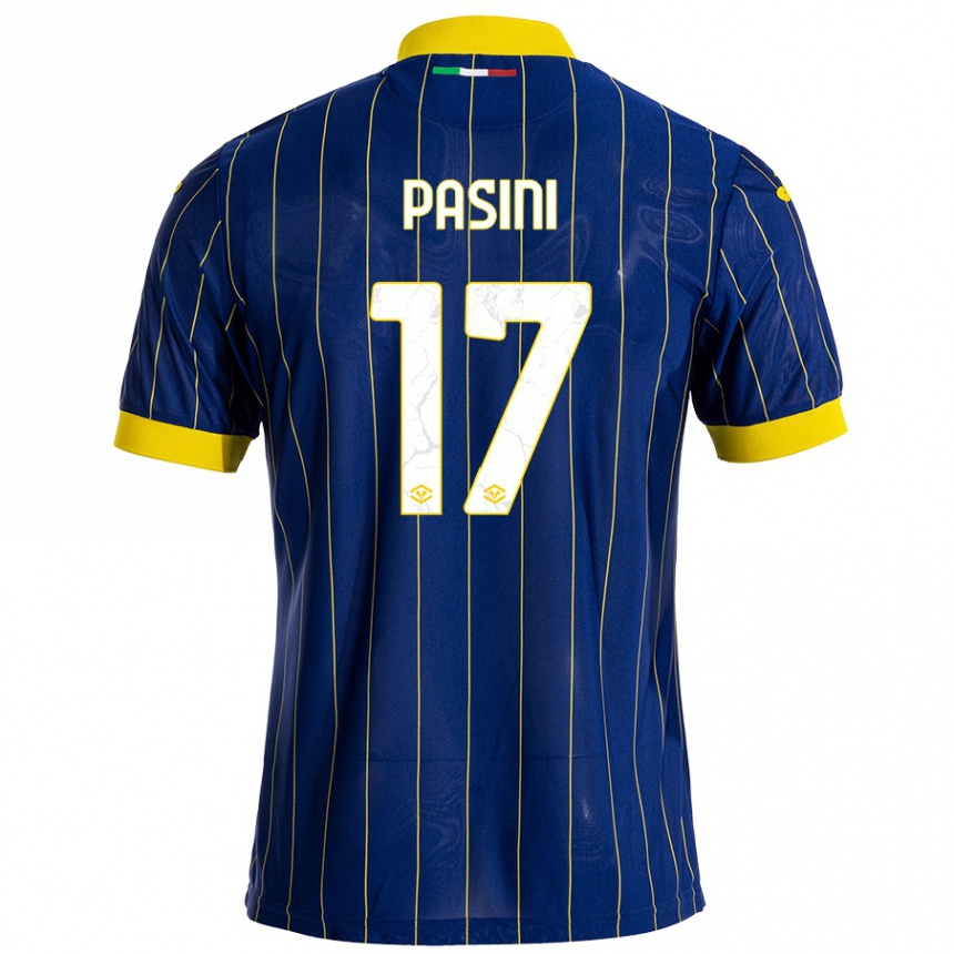 Enfant Football Maillot Veronica Pasini #17 Bleu Jaune Tenues Domicile 2024/25 Canada