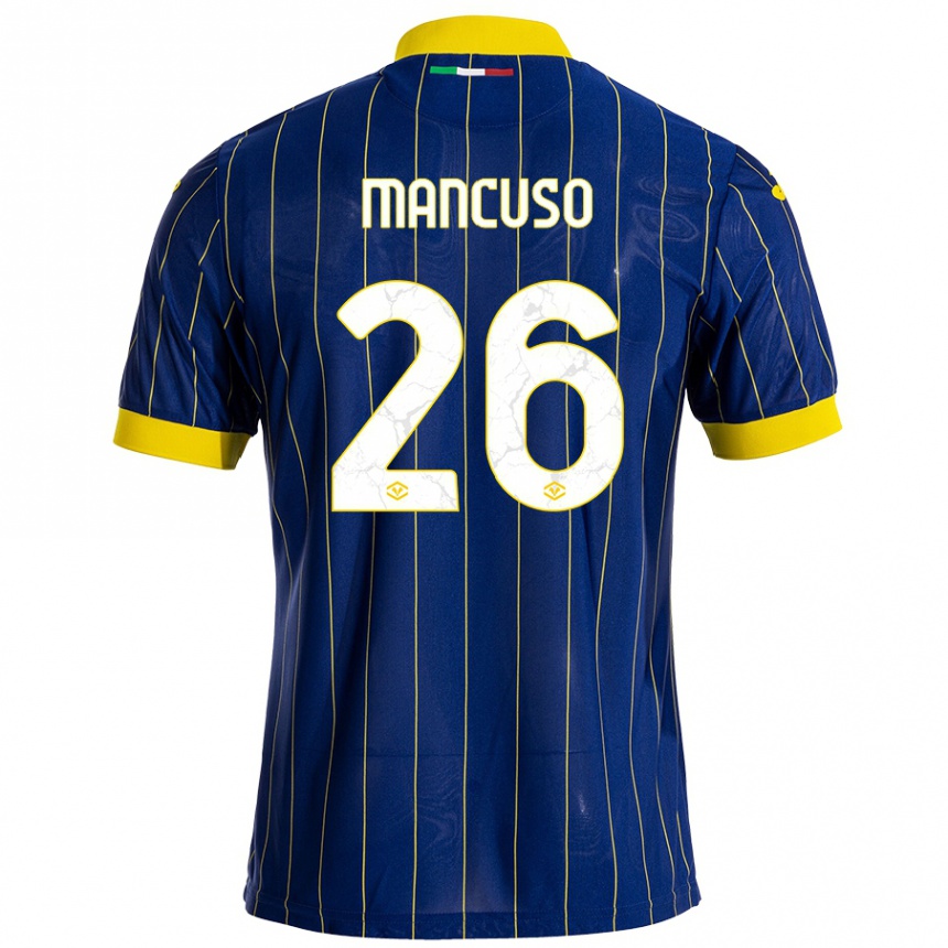 Enfant Football Maillot Giulia Mancuso #26 Bleu Jaune Tenues Domicile 2024/25 Canada