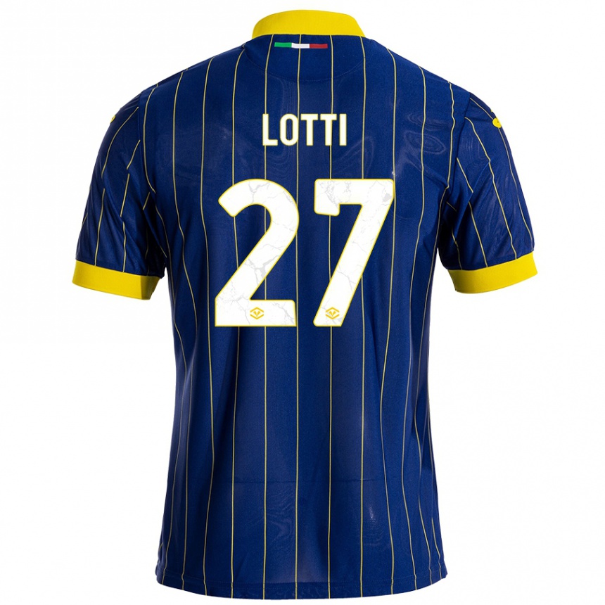 Kids Football Irene Lotti #27 Blue Yellow Home Jersey 2024/25 T-Shirt Canada