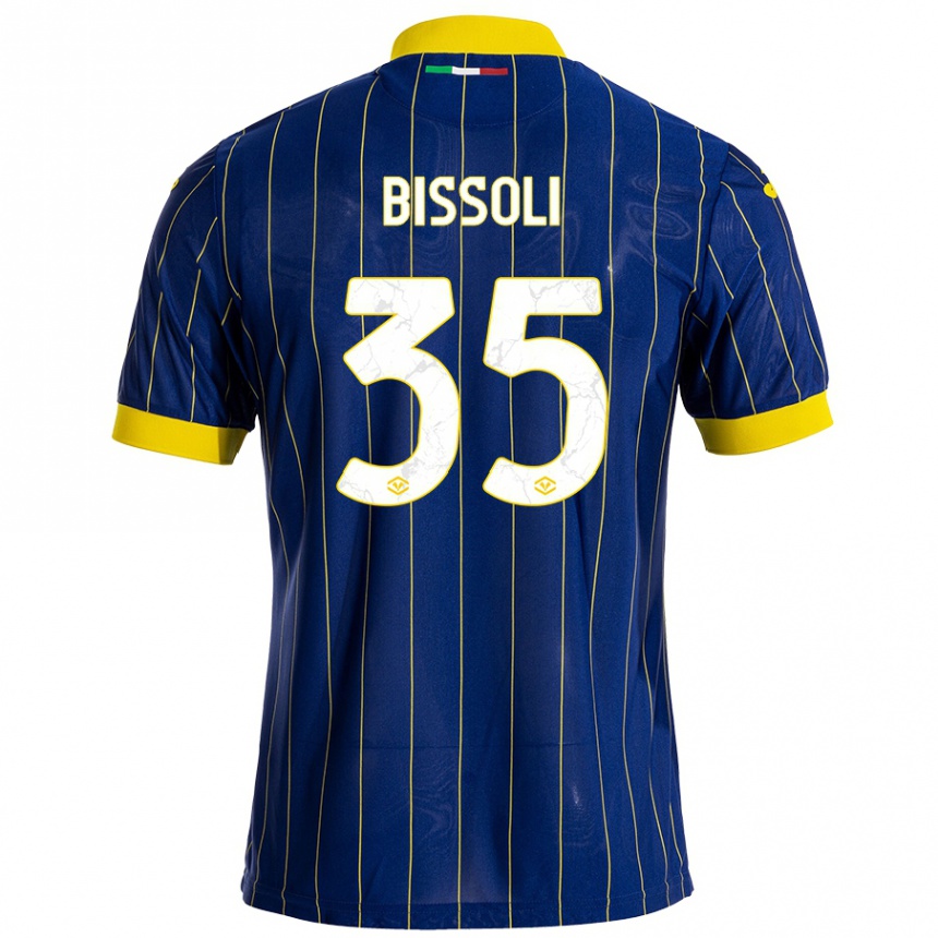 Enfant Football Maillot Noemí Bissoli #35 Bleu Jaune Tenues Domicile 2024/25 Canada