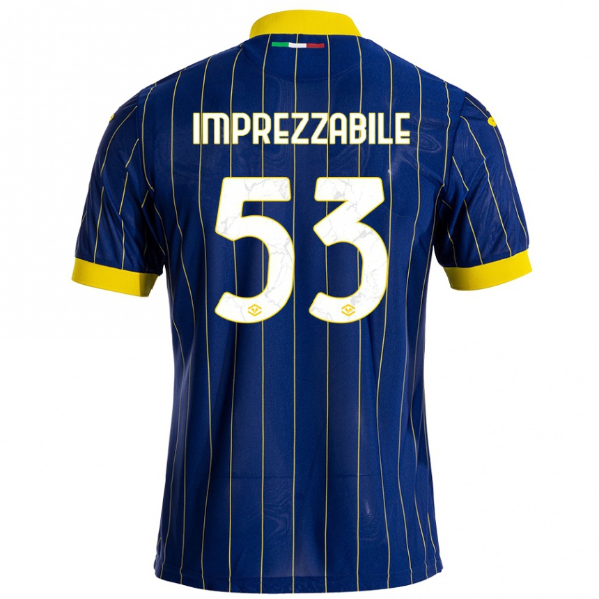 Kids Football Francesca Imprezzabile #53 Blue Yellow Home Jersey 2024/25 T-Shirt Canada