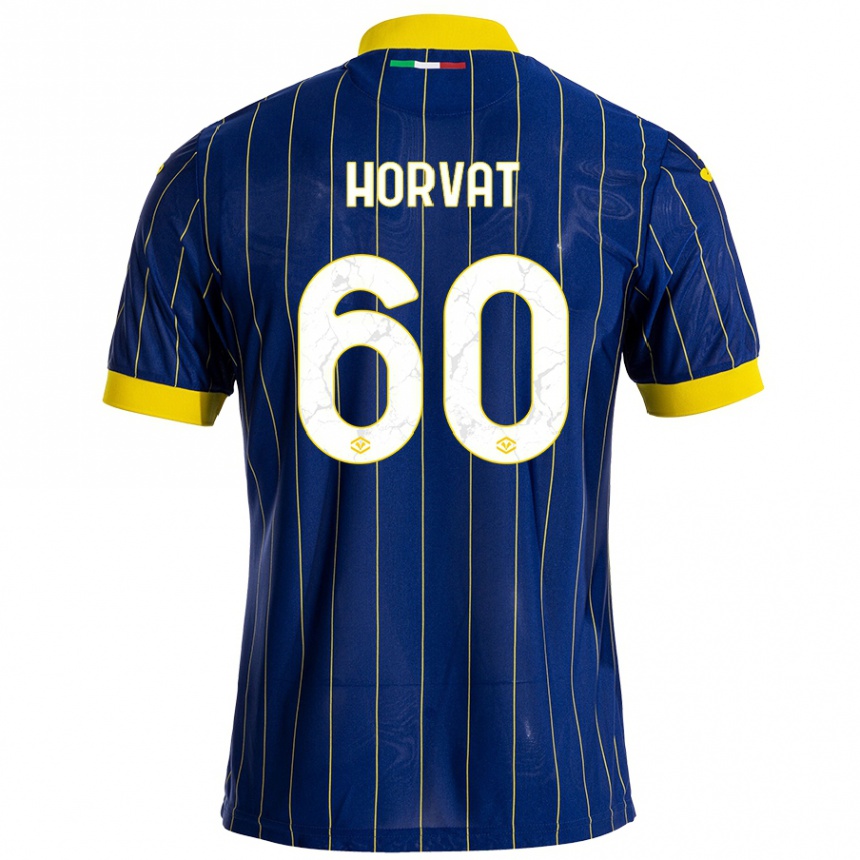 Enfant Football Maillot Mihaela Horvat #60 Bleu Jaune Tenues Domicile 2024/25 Canada