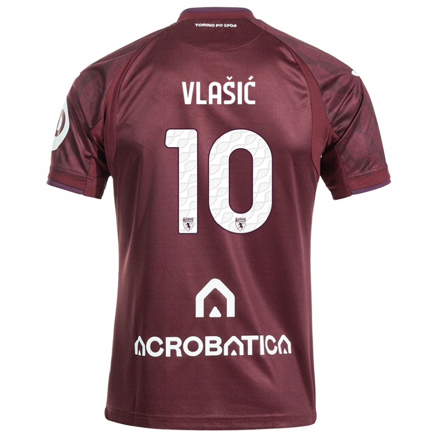 Kids Football Nikola Vlašić #10 Maroon White Home Jersey 2024/25 T-Shirt Canada